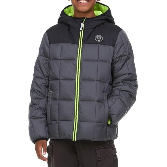 GERRY ' BOYS TORQUE PUFFER JACKET ' GRAY/BLACK Youth XXS NWT - Picture 1 of 5